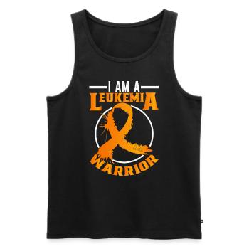 Leukemia Awareness Month Leukemia Survivor - Men's Premium Organic Tank Top - black - Front - Michal (187cm)