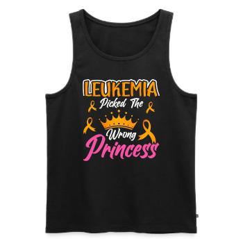 Leukemia Awareness Month Leukemia Survivor - Men's Premium Organic Tank Top - black - Front - Michal (187cm)