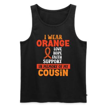 Leukemia Awareness Month Leukemia Survivor - Men's Premium Organic Tank Top - black - Front - Michal (187cm)