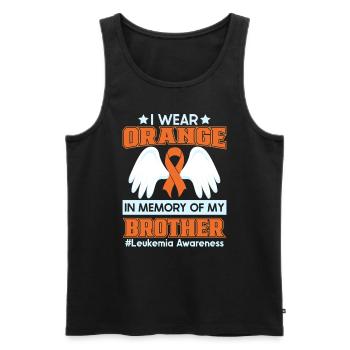 Leukemia Awareness Month Leukemia Survivor - Men's Premium Organic Tank Top - black - Front - Michal (187cm)