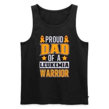 Leukemia Awareness Month Leukemia Survivor - Men's Premium Organic Tank Top - black - Front - Michal (187cm)