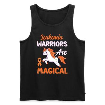 Leukemia Awareness Month Leukemia Survivor - Men's Premium Organic Tank Top - black - Front - Michal (187cm)
