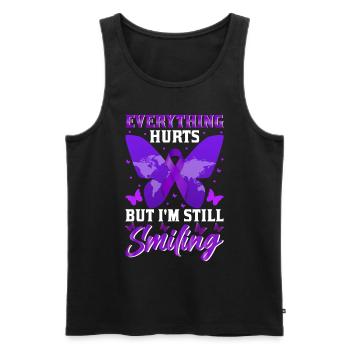 Lupus Bewusstseins Monat - Männer Premium Bio Tank Top - Schwarz - Vorne - AI Model Male 178 light (178cm)
