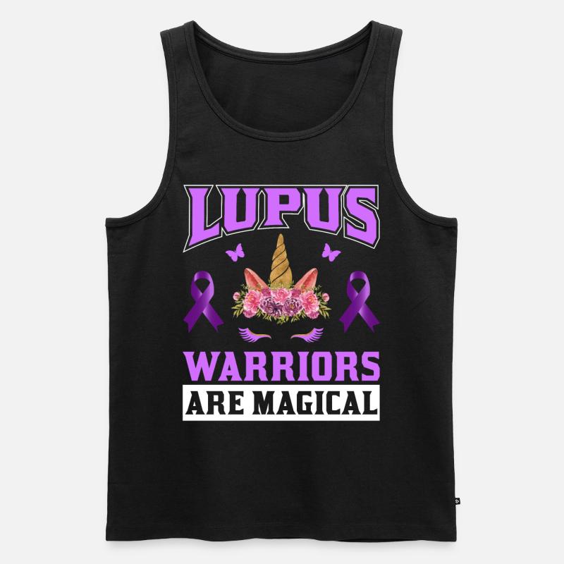 Lupus Bewusstseins Monat - Männer Premium Bio Tank Top - Schwarz