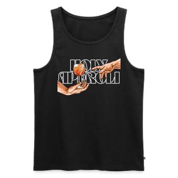 Holy Aperoli Italien Cocktail Drink Witziges Wein - Männer Premium Bio Tank Top - Schwarz - Vorne - Michal (187cm)