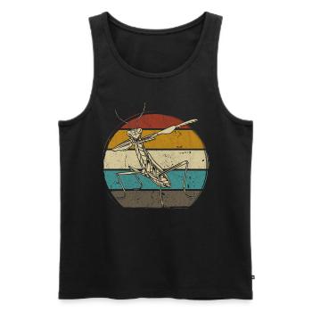 Praying mantis Thanks for the good time insect - Men's Premium Organic Tank Top - black - Front - AI Model Male 178 light (178cm)