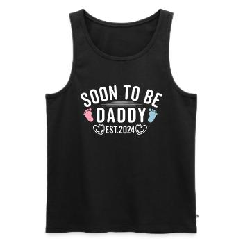 Soon To Be Daddy Est 2024 - Promoted To Daddy 2024 - Men's Premium Organic Tank Top - black - Front - Michal (187cm)