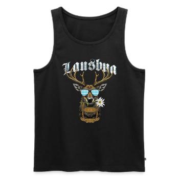 Lausbua T-Shirt Men's Traditional Shirt Traditional Shirt - Men's Premium Organic Tank Top - black - Front - AI Model Male 178 light (178cm)