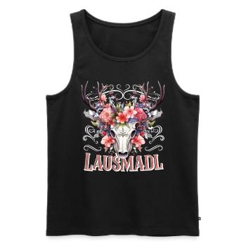 Lausmadl Mädchen Damen Trachtenshirt Kind Madl - Männer Premium Bio Tank Top - Schwarz - Vorne - Michal (187cm)