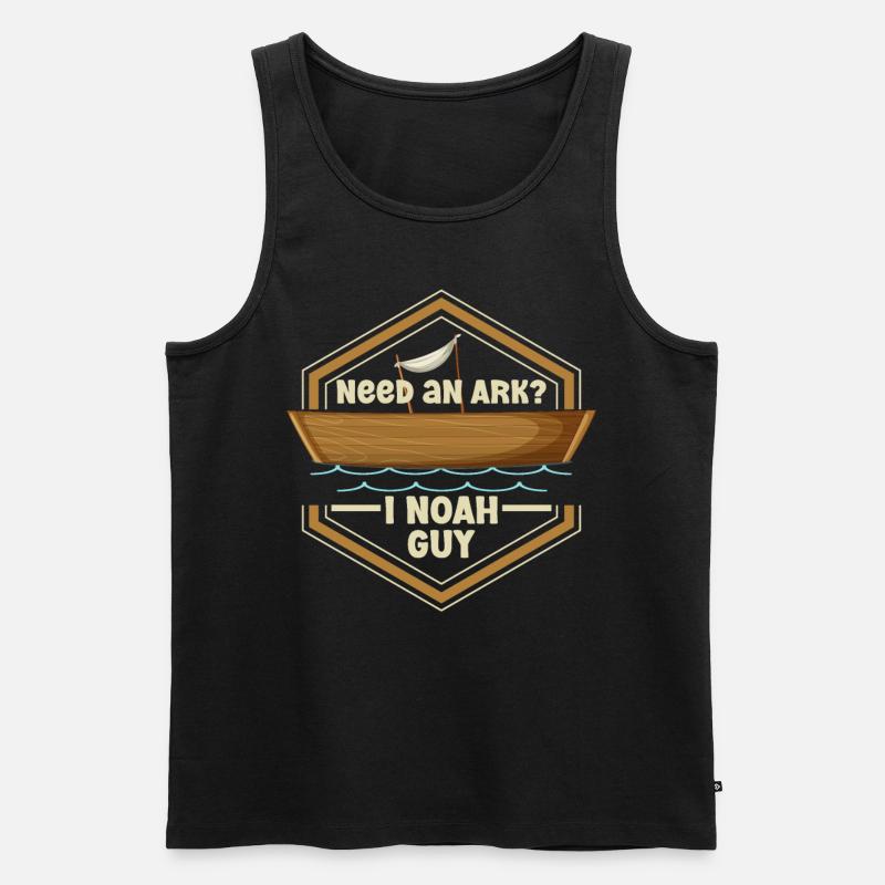 Arche Noah Christlicher Witz - Männer Premium Bio Tank Top - Schwarz