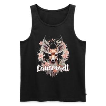 Lausmadl Mädchen Damen Trachtenshirt Kind Madl - Männer Premium Bio Tank Top - Schwarz - Vorne - Michal (187cm)
