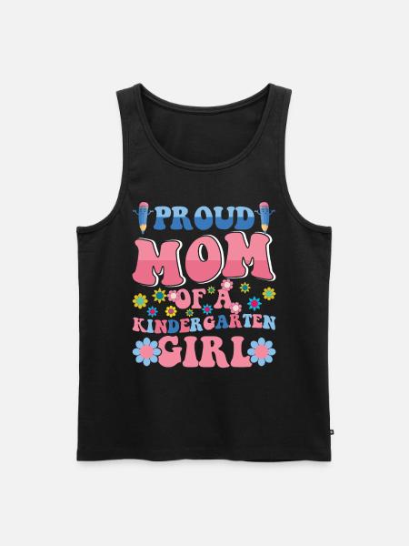 ¡Orgullosa madre de una niña de jardín de infantes! Hija - Camiseta de tirantes ecológica prémium para hombre - negro