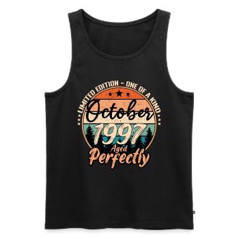 October 1997 anniversary 1997 legends October - Men's Premium Organic Tank Top - black - Front - Michal (187cm)