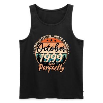 October 1999 anniversary 1999 legends October - Men's Premium Organic Tank Top - black - Front - Michal (187cm)