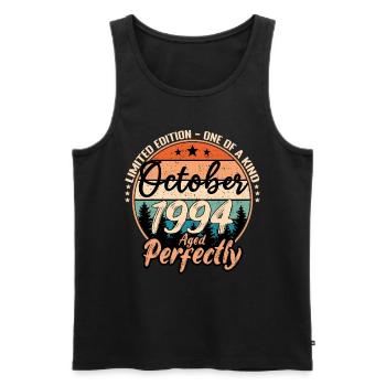 October 1994 anniversary 1994 legends October - Men's Premium Organic Tank Top - black - Front - AI Model Male 178 light (178cm)
