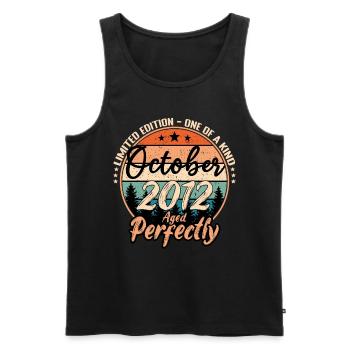 October 2012 anniversary 2012 legends October - Men's Premium Organic Tank Top - black - Front - AI Model Male 178 light (178cm)