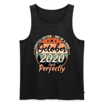 Oktober 2020 Jubiläum 2020 Legenden Oktober - Männer Premium Bio Tank Top - Schwarz - Vorne - AI Model Male 178 light (178cm)