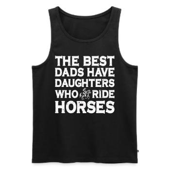 Horse Owner Rider Riding Horse Father - Men's Premium Organic Tank Top - black - Front - Michal (187cm)
