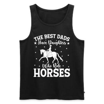 Horse Owner Rider Riding Horse Father - Men's Premium Organic Tank Top - black - Front - Michal (187cm)