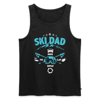 Ski Geschenk für einen Ski Dad Skifahrer Papa - Männer Premium Bio Tank Top - Schwarz - Vorne - AI Model Male 178 light (178cm)