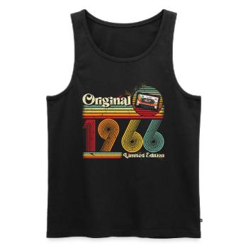 Geboren 1966 1966 Geburtstag geschenk Jahrgang - Männer Premium Bio Tank Top - Schwarz - Vorne - AI Model Male 178 light (178cm)