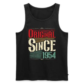 1954 Anniversaire Né En 1954 Rétro Vintage - Débardeur bio Premium Homme - noir - Devant - Michal (187cm)