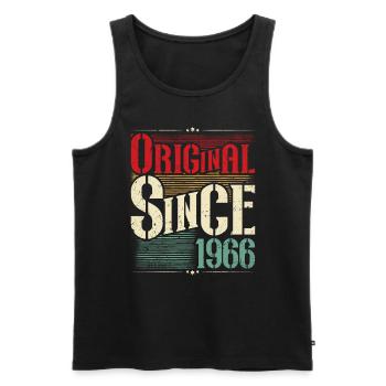 Geboren 1966 1966 Geburtstag geschenk Jahrgang - Männer Premium Bio Tank Top - Schwarz - Vorne - AI Model Male 178 light (178cm)