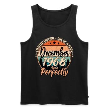 December 1968 Birthday 1968 Legends December - Men's Premium Organic Tank Top - black - Front - Michal (187cm)