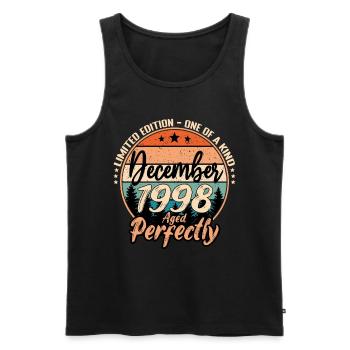 December 1998 Birthday 1998 Legends December - Men's Premium Organic Tank Top - black - Front - Michal (187cm)