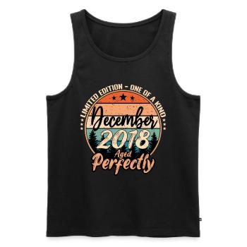 December 2018 Birthday 2018 Legends December - Men's Premium Organic Tank Top - black - Front - AI Model Male 178 light (178cm)