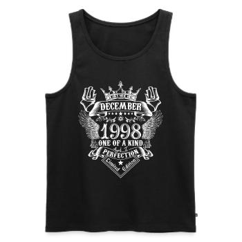 December 1998 Birthday December 1998 December - Men's Premium Organic Tank Top - black - Front - Michal (187cm)