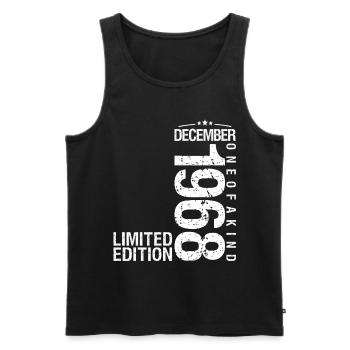 December 1968 December Anniversary December 1968 - Men's Premium Organic Tank Top - black - Front - Michal (187cm)