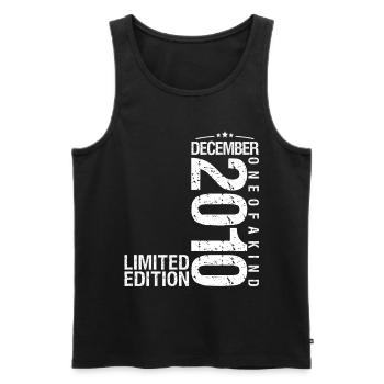 Dezember 2010 Dezember Jubiläum Dezember 2010 - Männer Premium Bio Tank Top - Schwarz - Vorne - Michal (187cm)