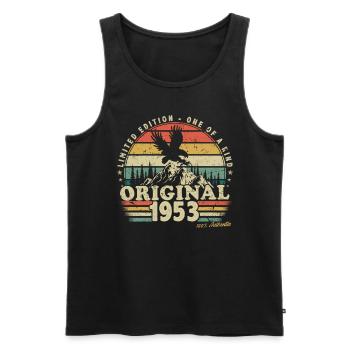 1953 Anniversaire Né En 1953 Rétro Vintage - Débardeur bio Premium Homme - noir - Devant - Michal (187cm)