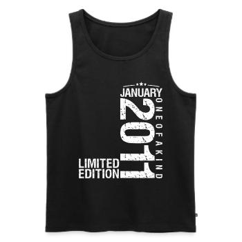 January 2011 January Anniversary January 2011 - Men's Premium Organic Tank Top - black - Front - Michal (187cm)