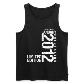 Januar 2012 Januar Geburtstag Januar 2012 - Männer Premium Bio Tank Top - Schwarz - Vorne - Michal (187cm)