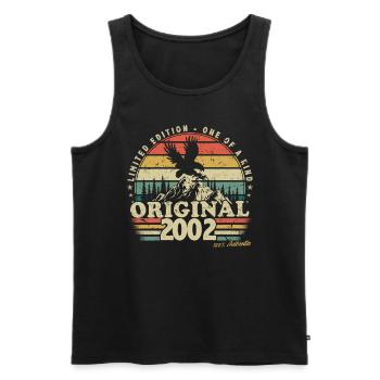 2002 Jahrgang Geburtstag Retro Vintage Geschenk - Männer Premium Bio Tank Top - Schwarz - Vorne - Michal (187cm)