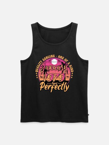 January 1979 birthday 1979 January 1979 - Men's Premium Organic Tank Top - black