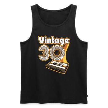 1930's born retro sunset gift vintage - Men's Premium Organic Tank Top - black - Front - Michal (187cm)