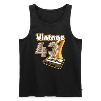 1943 Geburtstag geboren im Jahr 1943 Retro Vintage - Männer Premium Bio Tank Top - Schwarz - Vorne - Michal (187cm)