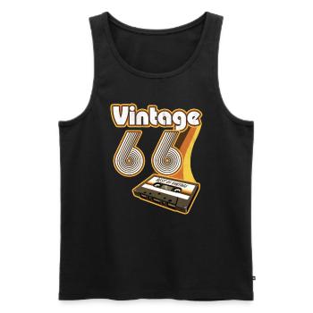 Geboren 1966 1966 Geburtstag geschenk Jahrgang - Männer Premium Bio Tank Top - Schwarz - Vorne - AI Model Male 178 light (178cm)