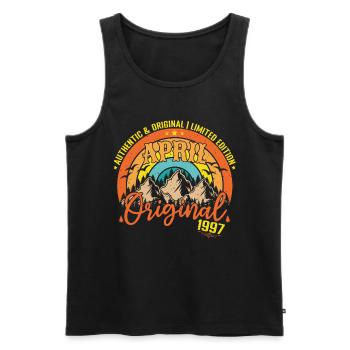 April 1997 April Anniversary 1997 April Original - Men's Premium Organic Tank Top - black - Front - Michal (187cm)