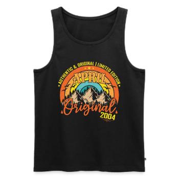 April 2004 April Anniversary 2004 April Original - Men's Premium Organic Tank Top - black - Front - Michal (187cm)