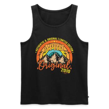 April 2010 April Anniversary 2010 April Original - Men's Premium Organic Tank Top - black - Front - Michal (187cm)