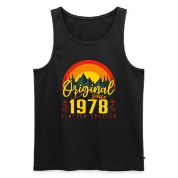 Geburtstag 1978 Geburtstag Jahrgang 1978 Geschenk - Männer Premium Bio Tank Top - Schwarz - Vorne - Michal (187cm)