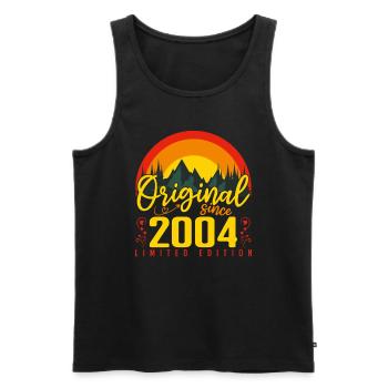 Birthday 2004 Birthday born in 2004 gift - Men's Premium Organic Tank Top - black - Front - AI Model Male 178 light (178cm)