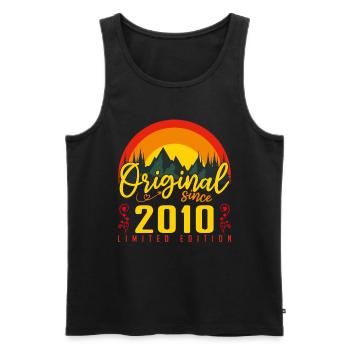 Birthday 2010 Birthday Born in 2010 Gift - Men's Premium Organic Tank Top - black - Front - AI Model Male 178 light (178cm)