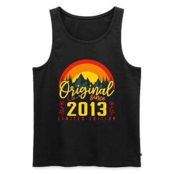 Birthday 2013 Birthday Born in 2013 Gift - Men's Premium Organic Tank Top - black - Front - AI Model Male 178 light (178cm)