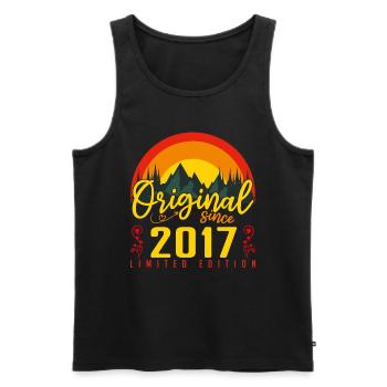 Birthday 2017 Birthday Born in 2017 Gift - Men's Premium Organic Tank Top - black - Front - AI Model Male 178 light (178cm)