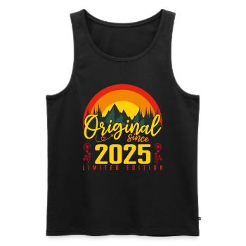 Geburtstag 2025 Geburtstag geboren im Jahr 2025 Geschenk - Männer Premium Bio Tank Top - Schwarz - Vorne - AI Model Male 178 light (178cm)